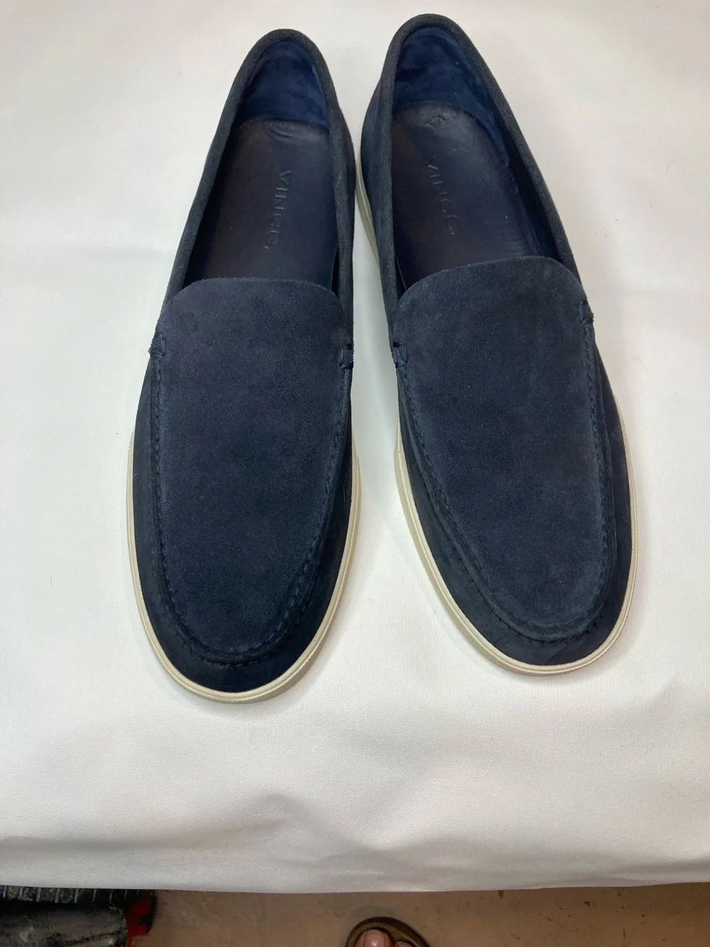 Vince Suede Slip-On Loafers in Navy